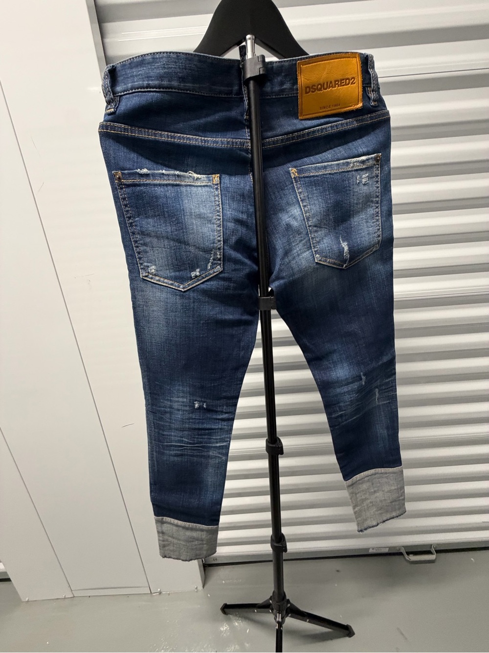 DSQUARED2 Women’s Dark Blue Distressed Slim Jeans